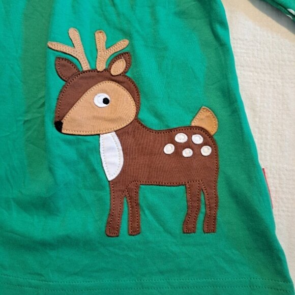 Toby Tiger girls size 6-12 months t shirt dress deer applique, NWT - Picture 2 of 6